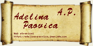 Adelina Paovica vizit kartica